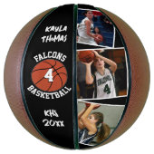 Custom Player Foto's Team Naam en nummer Senior Basketbal (Verticaal)