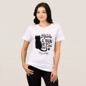 Custom Playful Quote Home is waar mijn katten zijn Tri-Blend Shirt (Voorkant volledig)