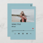 Custom Playlist Photo and Song QR Code PostCard Briefkaart (Voorkant / Achterkant)
