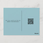 Custom Playlist Photo and Song QR Code PostCard Briefkaart (Achterkant)