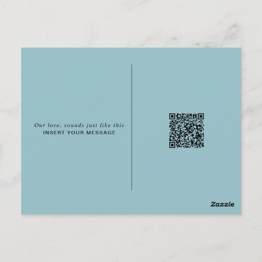 Custom Playlist Photo and Song QR Code PostCard  Briefkaart (Achterkant)