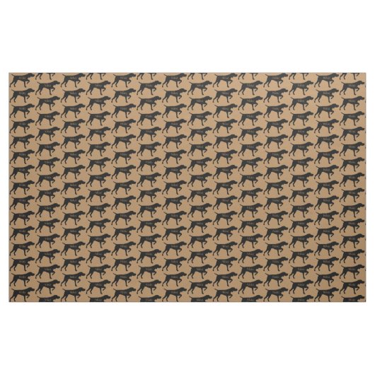 Custom Pointer Dog Fabric Stof (Yard (91,4 cm))