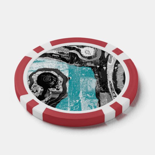 Custom Poker Chip - Surface Current Abstract Flow (Enkel)