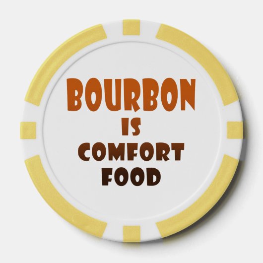 CUSTOM POKER CHIPS - BOURBON is Comfort Food (Voorkant)