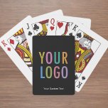 Custom Poker Playing Cards Company Logo No Minimum Pokerkaarten<br><div class="desc">Personaliseer deze speelkaarten online met uw eigen bedrijf logo en aangepaste tekst. De tekst kan een naam, bedrijfstaklijn, websiteadres, handvat voor sociale media of andere gepersonaliseerde tekst zijn. Dit zijn standaard formaat deck van poker speelkaarten (2, 5 inch x 3, 5 inch) met 52 kaarten en 2 Jokers. Geen minimale...</div>