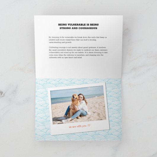 Custom Polaroid Photo Collage Folded Card Bedankkaart (Binnen)