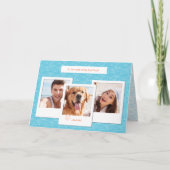 Custom Polaroid Photo Collage Folded Card Bedankkaart (Voorkant)