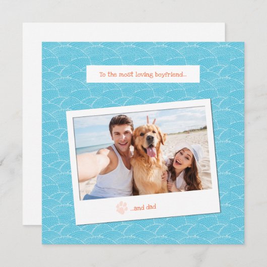 Custom Polaroid Style Photo Card for Boyfriend Feestdagenkaart (Voorkant / Achterkant)