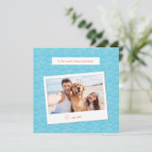 Custom Polaroid Style Photo Card for Boyfriend Feestdagenkaart (Staand voorkant)