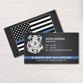Custom Police Department Thin Blue Line Logo Visitekaartje