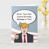 Custom Political Birthday Greeting Kaart (Gele Bloem)