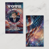 Custom Political Campaign Template Visitekaartje (Voorkant / Achterkant)