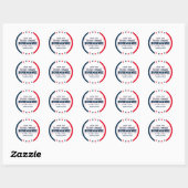 Custom Political Election Campaign Candidate Name Ronde Sticker (Vel)