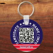 Custom Political Election Campaign Candidate Name Sleutelhanger (Achterkant)