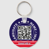 Custom Political Election Campaign Candidate Name Sleutelhanger (Achterkant)