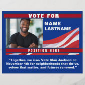 Custom Politics Campaign Template Flyer (Voorkant)