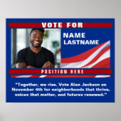 Custom Politics Campaign Template Poster (Voorkant)