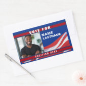 Custom Politics Campaign Template Rechthoekige Sticker (Envelop)