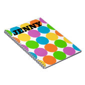 CUSTOM Polka Dots Mod 1960's Groovy Notitieboek (Rechterzijde)
