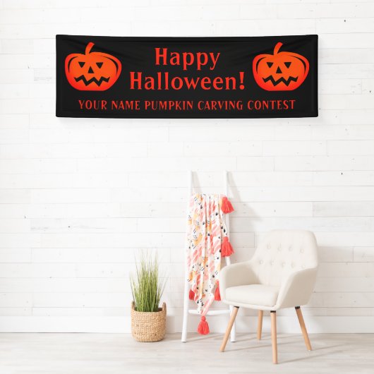 Custom pompoen carving wedstrijd Halloween banner (Insitu)