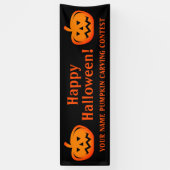 Custom pompoen carving wedstrijd Halloween banner (Verticaal)