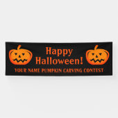 Custom pompoen carving wedstrijd Halloween banner (Horizontaal)