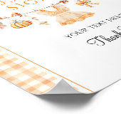 Custom Pompoen Meisje Modern Herfst Baby shower Poster (Hoek)