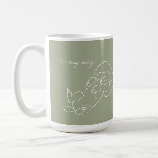 Custom Poodle Dog Mom Mug - Funny I'm Busy Today  Koffiemok (Links)