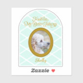Custom Poodle Photo & Name Sticker  Forever Friend (Vel)
