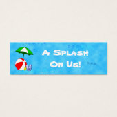 Custom Pool Party Event Drink Ticket Mini Visitekaartjes (Voorkant)