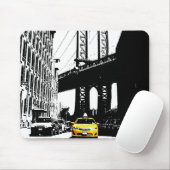 Custom Pop Art Nyc New York City Yellow Taxi Muismat (Met muis)