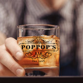 Custom Poppop's Bar Jaar Vastgesteld Glas