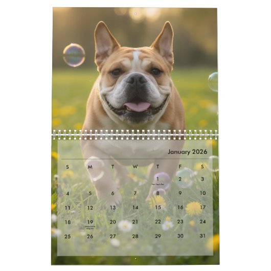 Custom Poppy Dog 2026 Calendar Kalender (Jan 2026)
