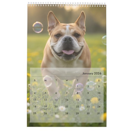 Custom Poppy Dog 2026 Calendar Kalender (Jan 2026)