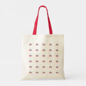 Custom Popsicle Rood Wit Blauw Modern Minimalist Tote Bag (Achterkant)