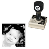 Custom Portrait Face photo Self-Inking Rubber  Rubberstempel (Gestempeld)