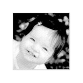 Custom Portrait Face photo Self-Inking Rubber Rubberstempel (Afrduk)