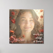 Custom Portrait for Her – Personalized Photo Gift Canvas Afdruk (Voorkant)