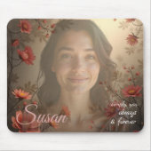 Custom Portrait for Her – Personalized Photo Gift Muismat (Voorkant)