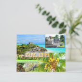 CUSTOM POSTCARDS- CANCUN COLLAGE 4 BRIEFKAART (Staand voorkant)