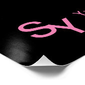 Custom POSTER SIGN Roze Paarse Zwart Modern (Hoek)