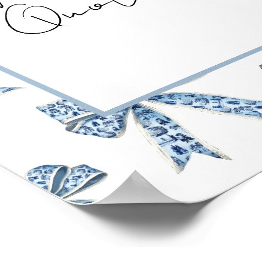 Custom Poster with Pretty Blue Bows Design (Hoek)