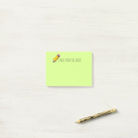 Custom Potcil Graphic Post-it® notes (Op bureau)
