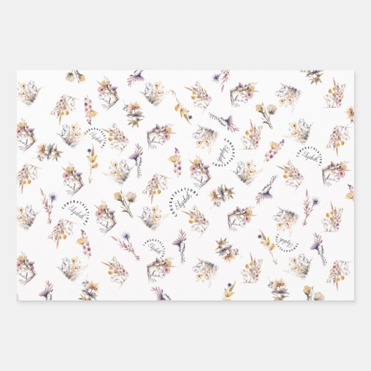 Custom Prairie Dog Wildflower Wrapping Paper (Voorkant 3)