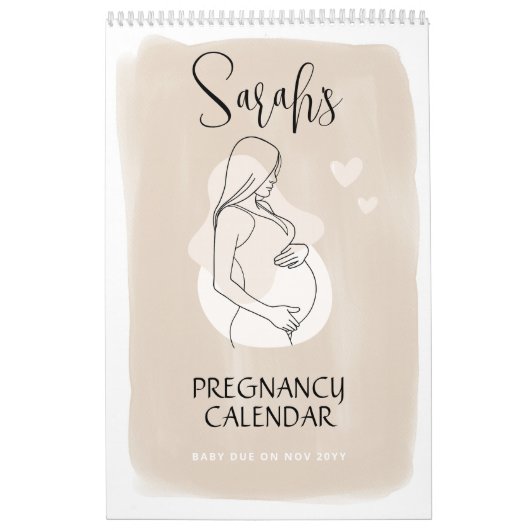 Custom Pregnancy Calendar, 9 Months Maternity Kalender (Hoes)