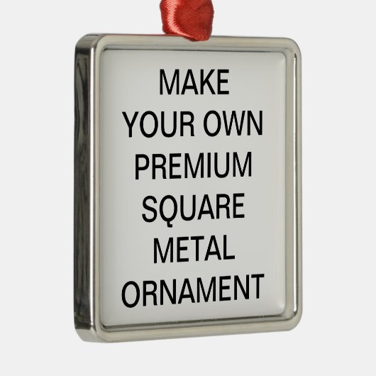 Custom Premium 2" Square Christmas Tree Ornament (Rechts)