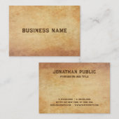 Custom Premium dikke luxe nostalgische oude papier Visitekaartje (Voorkant / Achterkant)