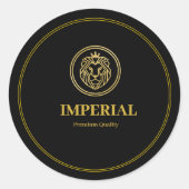 Custom Premium Round Business Logo Sticker (Voorkant)