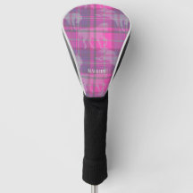Custom preppy roze paarse paard tartan hart