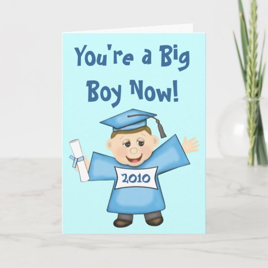 Custom Preschool / Kindergarten Boy Graduation Kaart (Voorkant)
